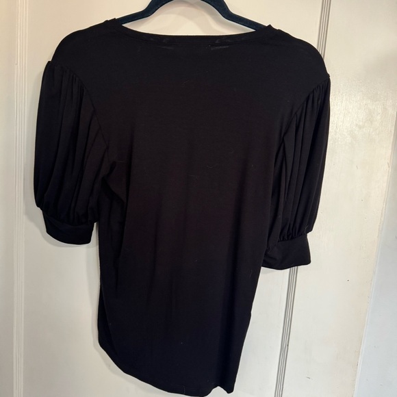 FRAME PUFF SLEEVE BLACK TOP SIZE XS - Picture 2 of 11